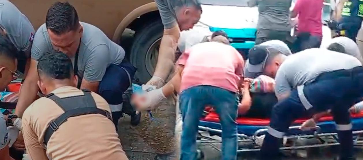 Accidente en el barrio El Recreo. 