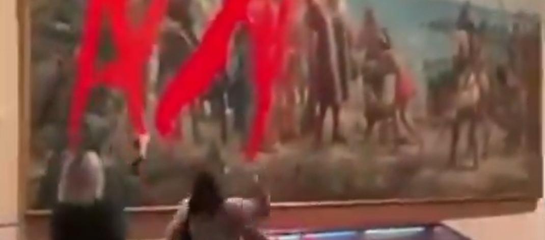 Imagen del ataque contra el cuadro.