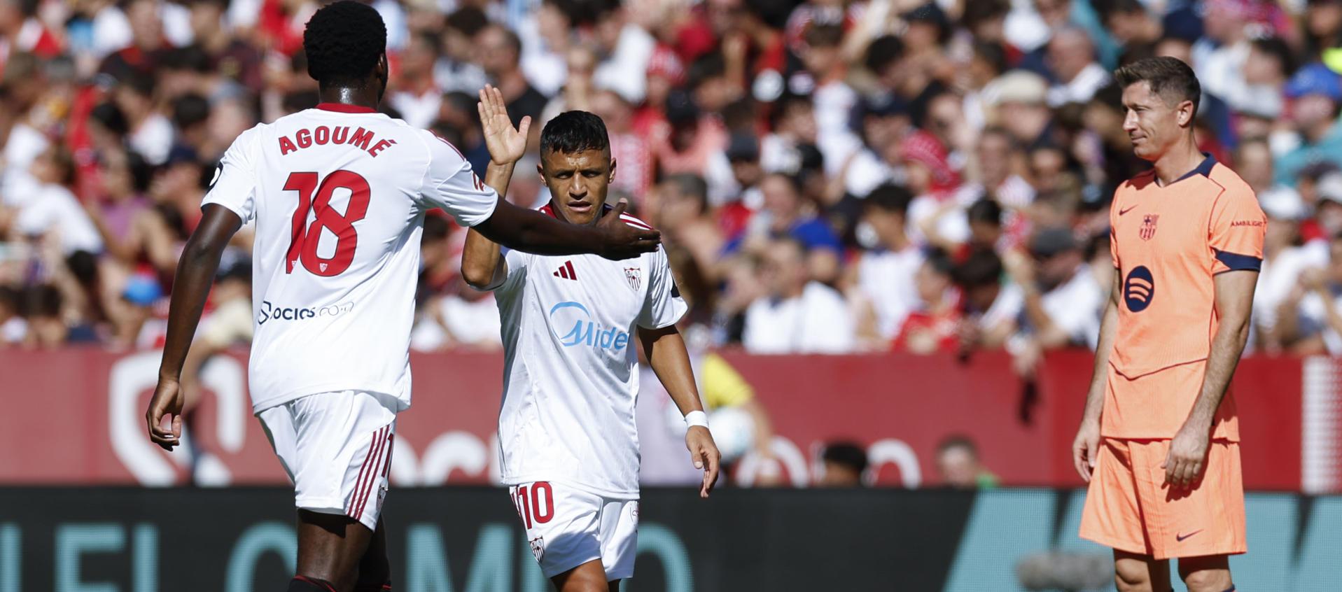 Alexis Sánchez hizo un gol para Sevilla.