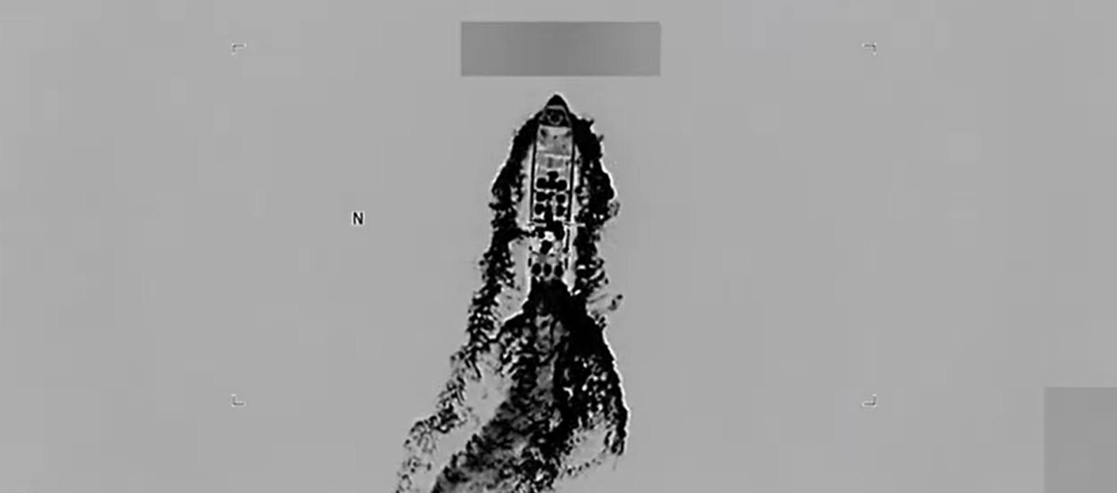 Supuesto buque del ELN cuando fue atacado por Estados Unidos.