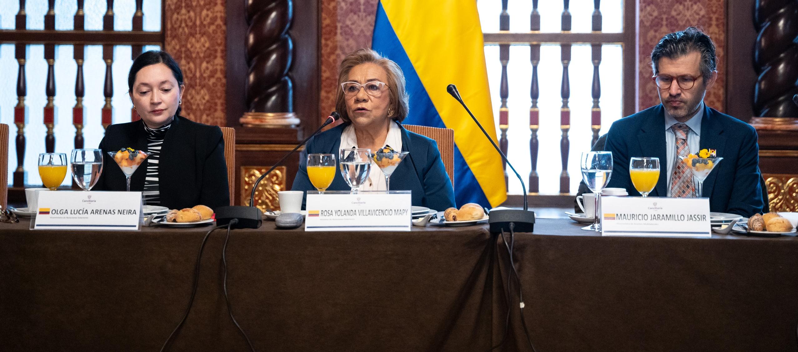 La canciller Rosa Villavicencio.