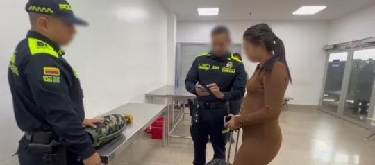 La mujer brasileña fue capturada por la Policía en el aeropuerto de Cartagena. 