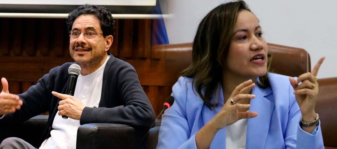 Iván Cepeda y Carolina Corcho, precandidatos presidenciales. 