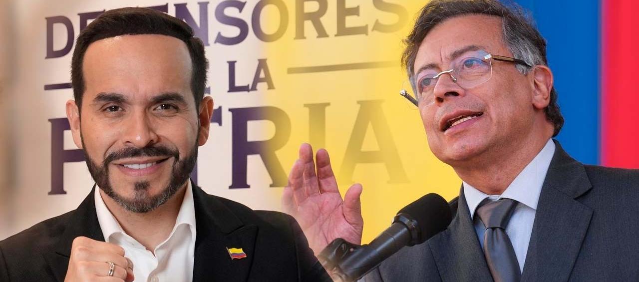 Precandidato Abelardo De la Espriella y Presidente Gustavo Petro.
