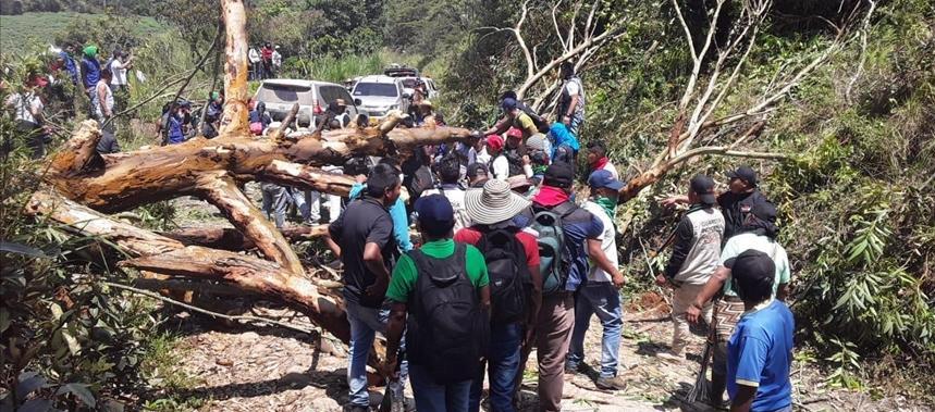 Familias desplazadas por la violencia.