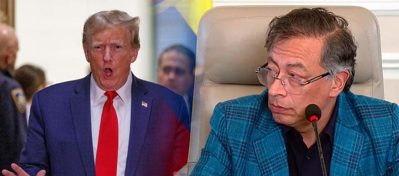 Donald Trump y Gustavo Petro.