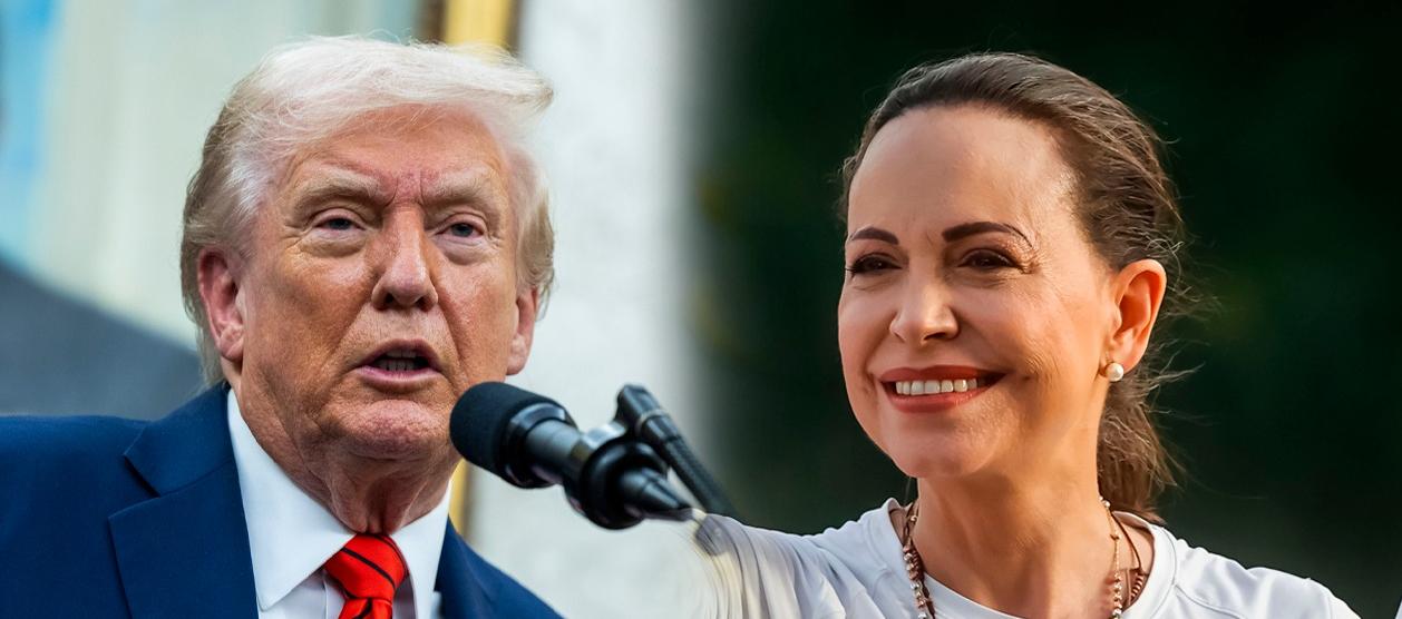 Donald Trump y María Corina Machado.