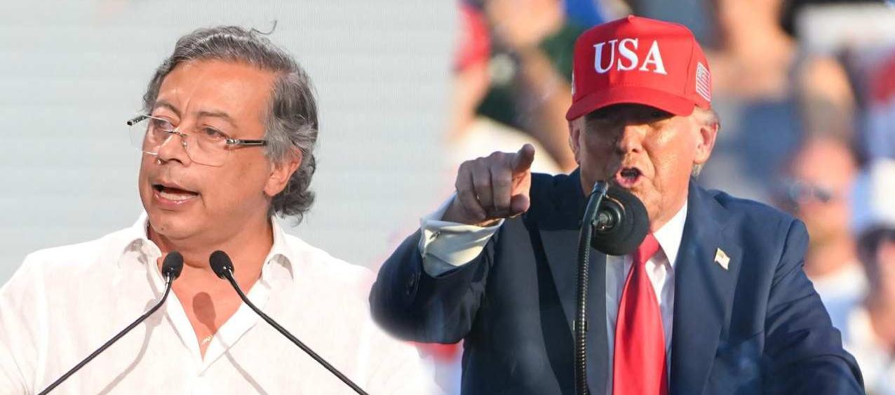 El Presidente Gustavo Petro y Donald Trump.