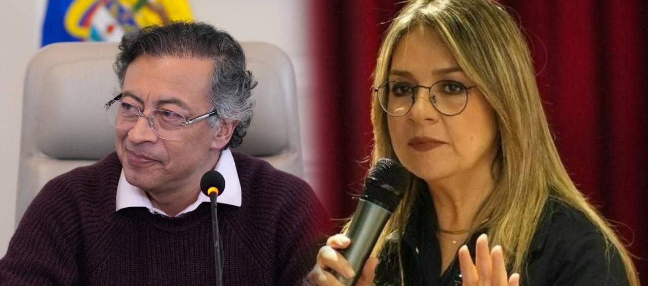 El Presidente Gustavo Petro y Vicky Dávila.
