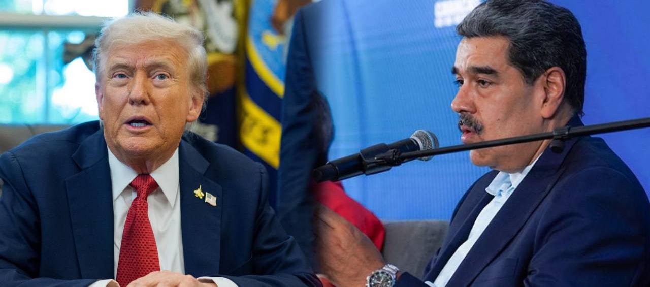 El Presidente de Estados Unidos, Donald Trump, y Nicolás Maduro, mandatario de Venezuela.