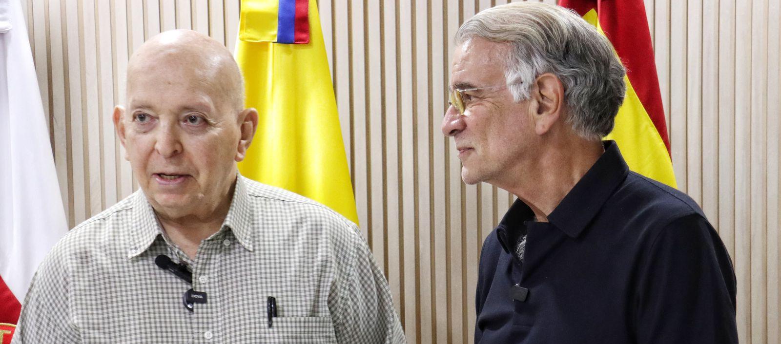 El consejero comisionado para la Paz, Otty Patiño, y el gobernador Eduardo Verano.