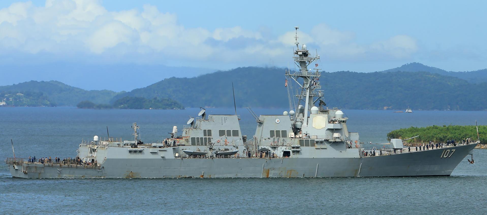 El destructor USS Gravely de la Armada de Estados Unidos.