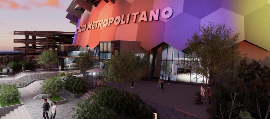 Fachada del estadio Metropolitano.