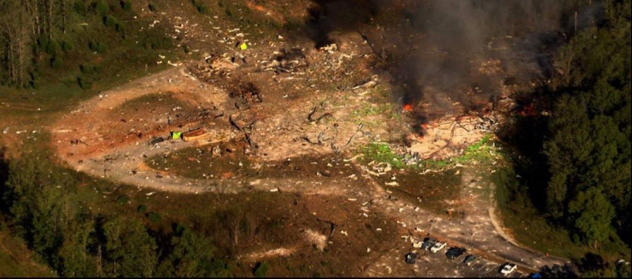 Lugar donde se registró la explosión. 