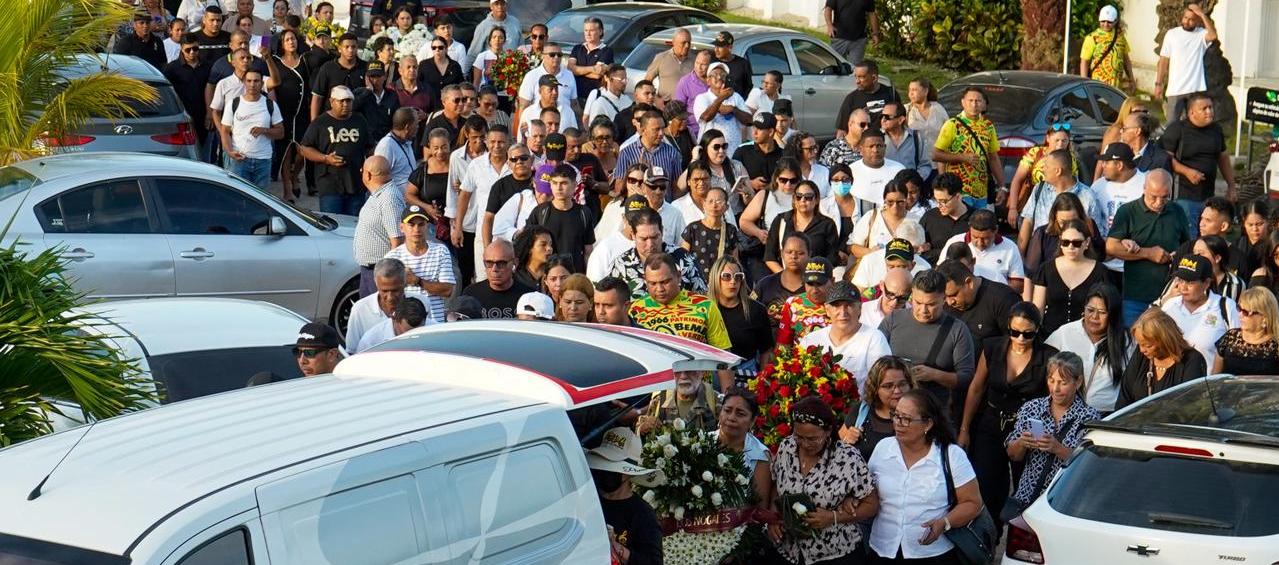 El cortejo fúnebre para darle el último adiós a Edwin ‘Guayacán’ Madera.