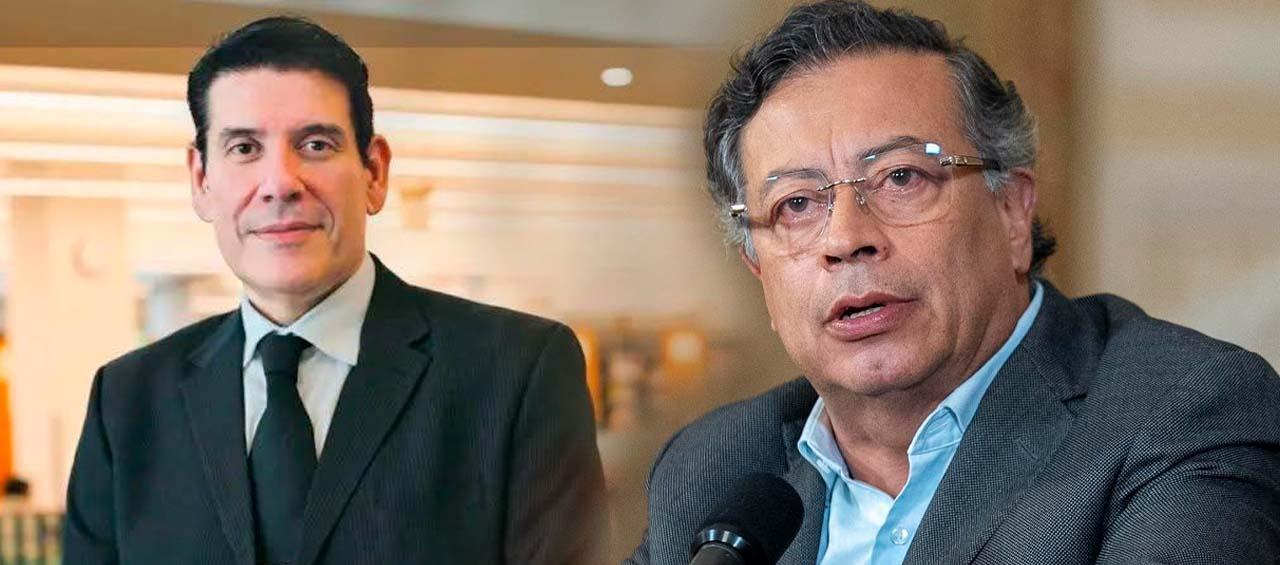El abogado Mauricio Gaona y el Presidente Gustavo Petro.