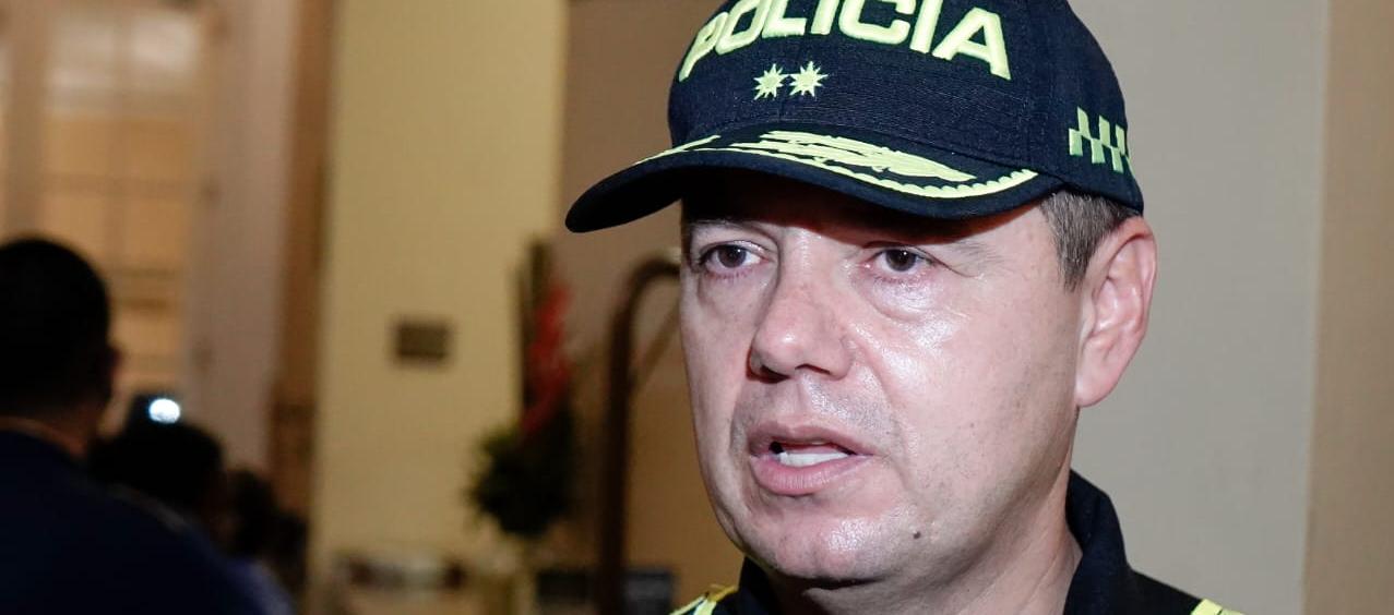 El general Edwin Urrego, comandante de la Policía Metropolitana de Barranquilla.