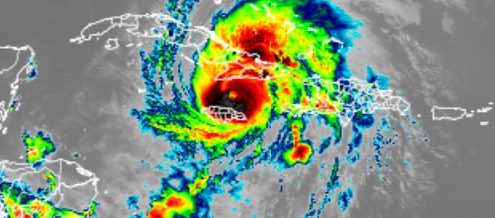Imagen satelital del Huracán Melissa.