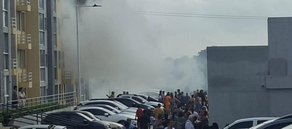 Incendio en Puerta Dorada.