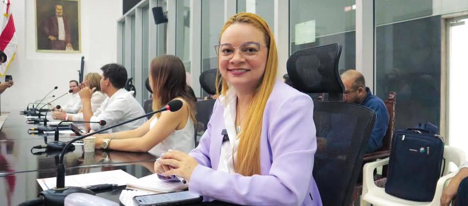 La diputada Alejandra Moreno.