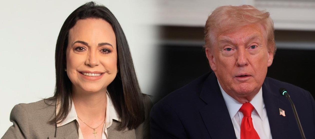María Corina Machado y Donald Trump.