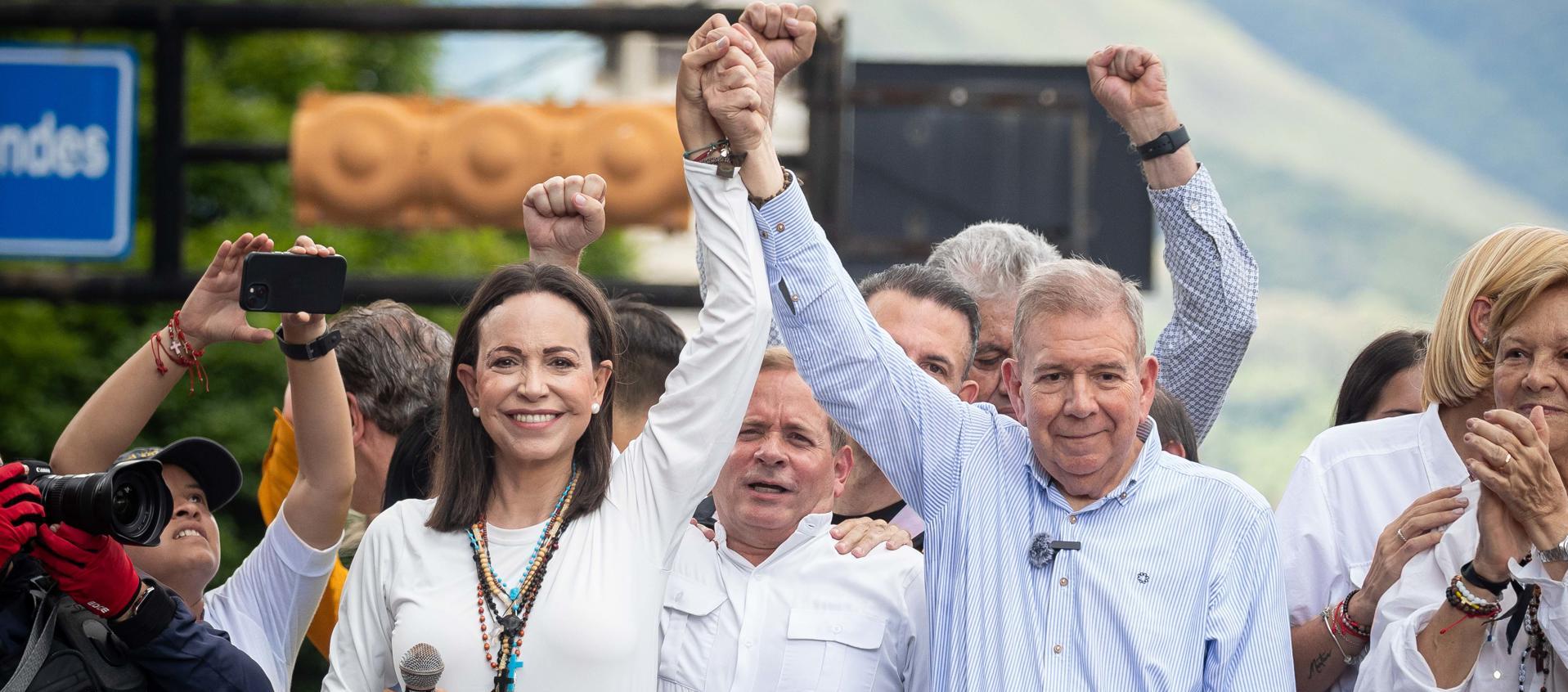 María Corina Machado junto a Edmundo González Urrutia