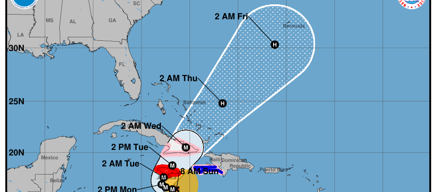 Imagen del huracán Melissa.