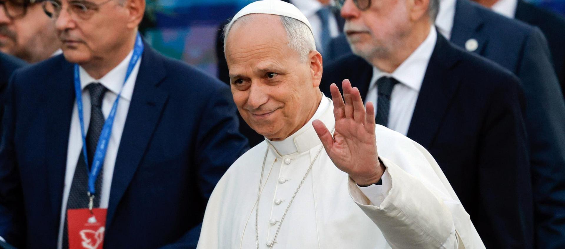 Papa León XIV en Roma, Italia. 