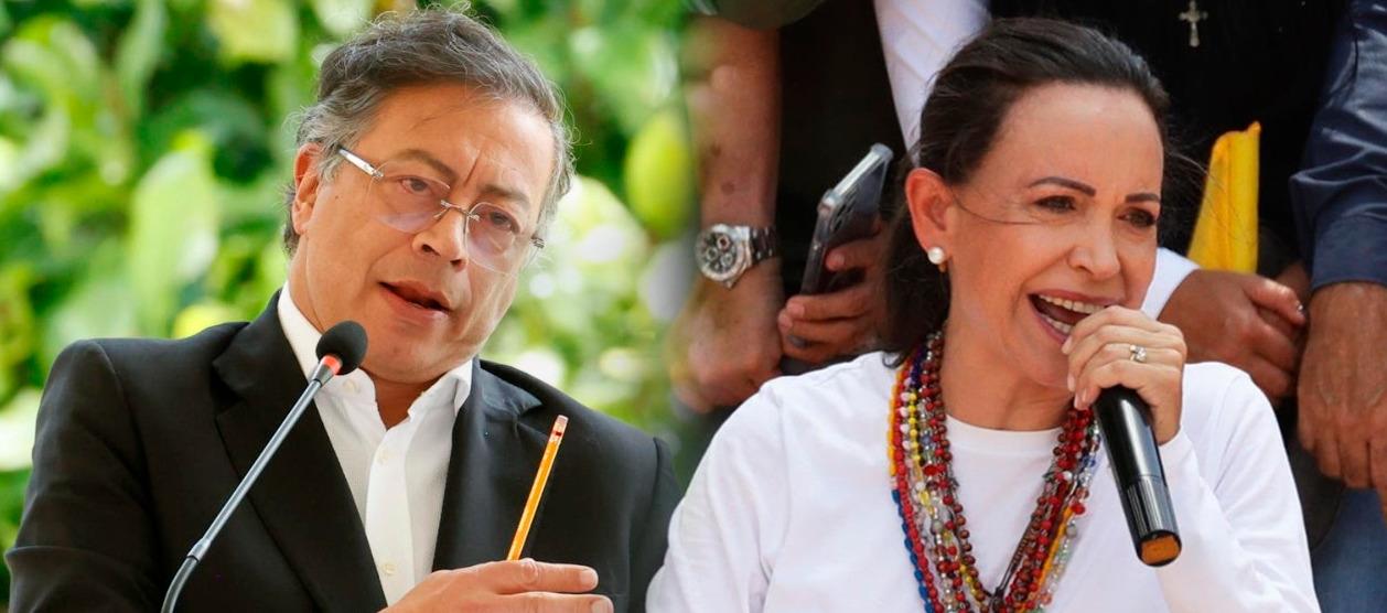 Gustavo Petro y María Corina Machado.