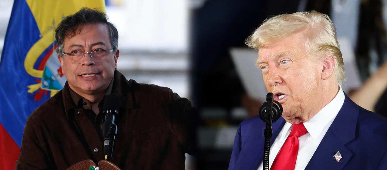 El Presidente Gustavo Petro y Donald Trump.