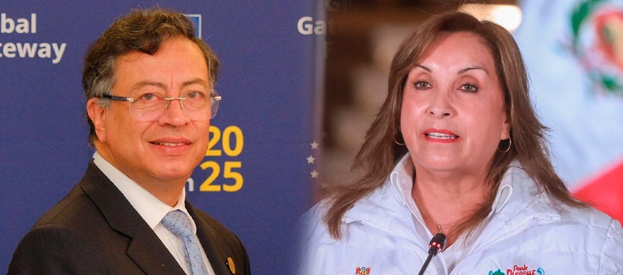 Gustavo Petro y Dina Boluarte.