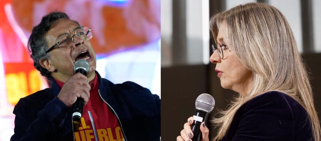 Gustavo Petro y Vicky Dávila.