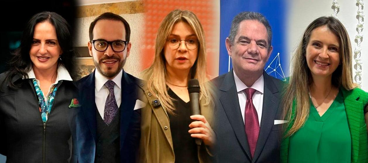 María Fernanda Cabal, Abelardo De la Espriella, Vicky Dávila, Germán Vargas Lleras y Paloma Valencia.