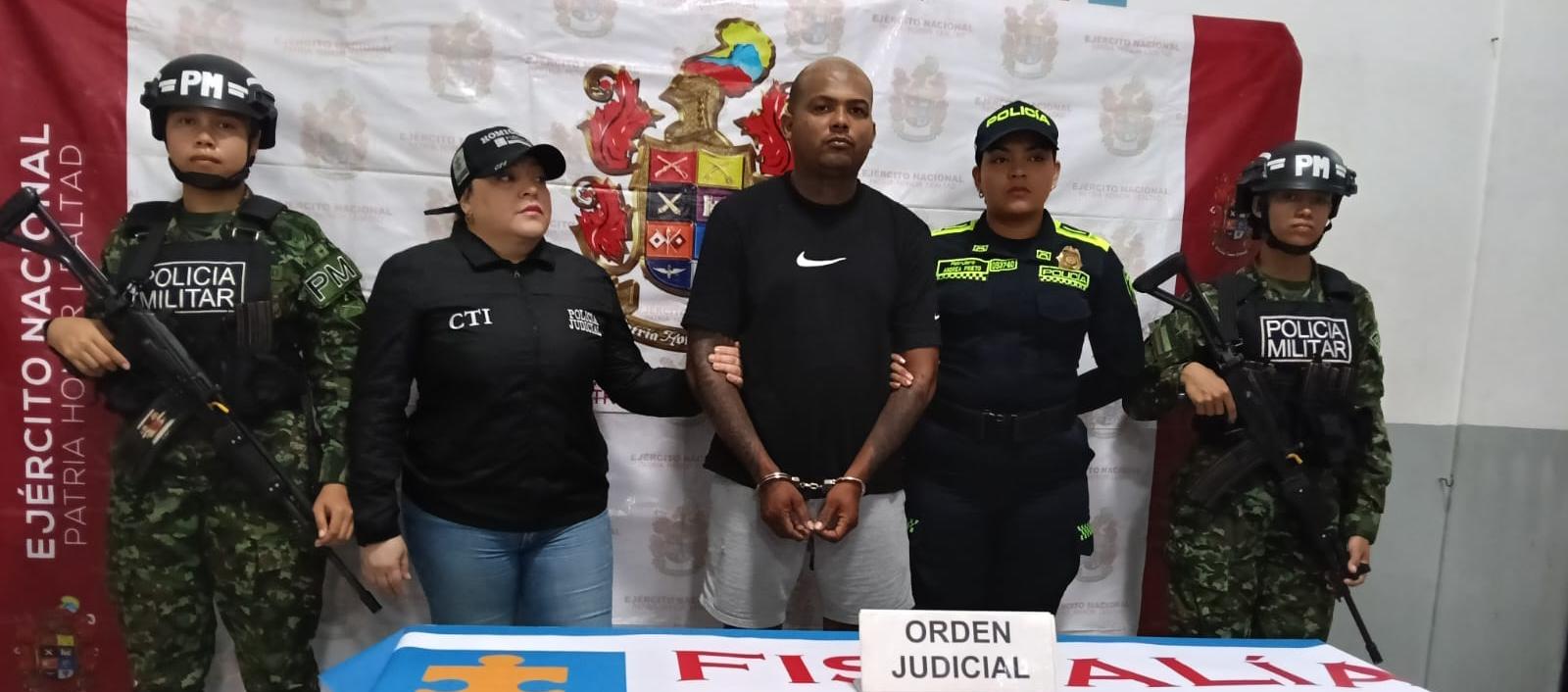 Eduar Alfonso Castro Daza tras ser recapturado este martes. 