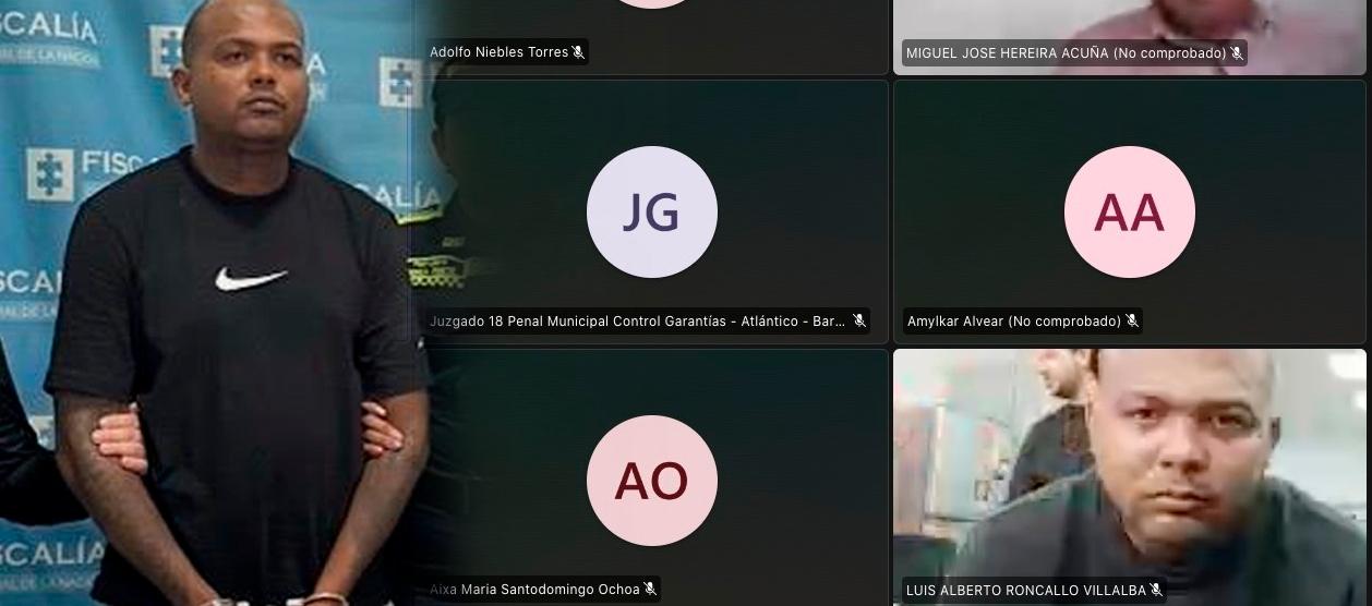 Eduar Alfonso Castro cuando fue recapturado ayer y durante la audiencia de este miércoles. 