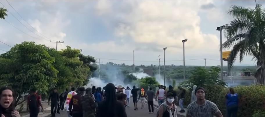 Protesta en la Universidad del Atlántico.