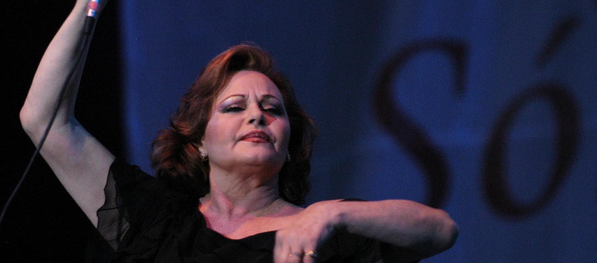 Rocío Dúrcal durante un concierto en Ciudad de México. 