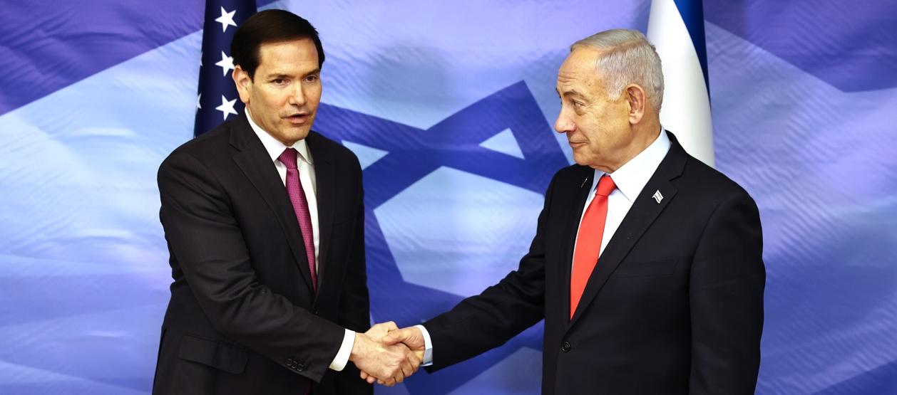 El secretario de Estado de Estados Unidos, Marco Rubio y el primer ministro de Israel, Benjamin Netanyahu.