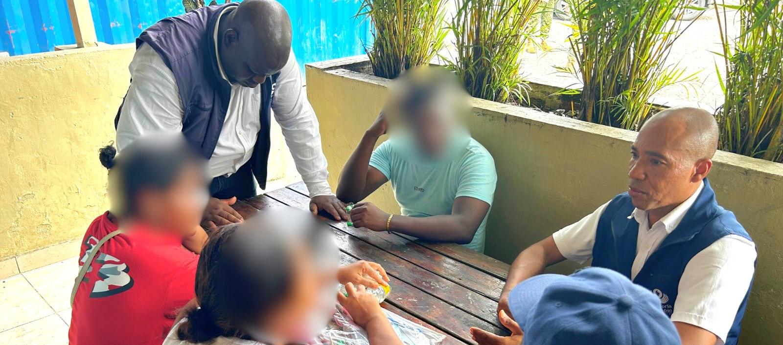 Las personas rescatadas.