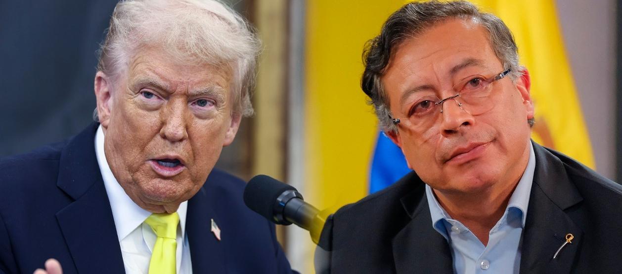 Presidente de Estados Unidos, Donald Trump; y el de Colombia, Gustavo Petro.