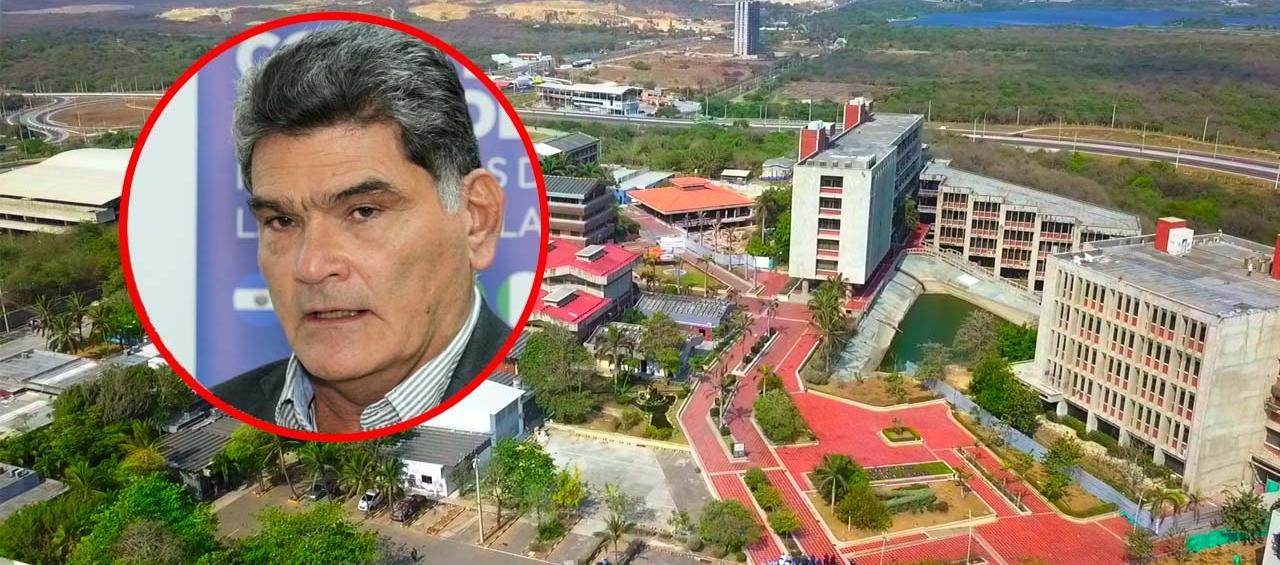 Universidad del Atlántico y el procurador General Gregorio Eljach (círculo).