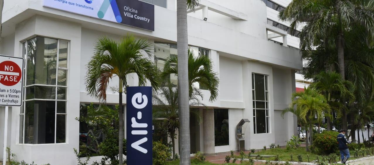 Fachada de una oficina de Air-e en Barranquilla. 