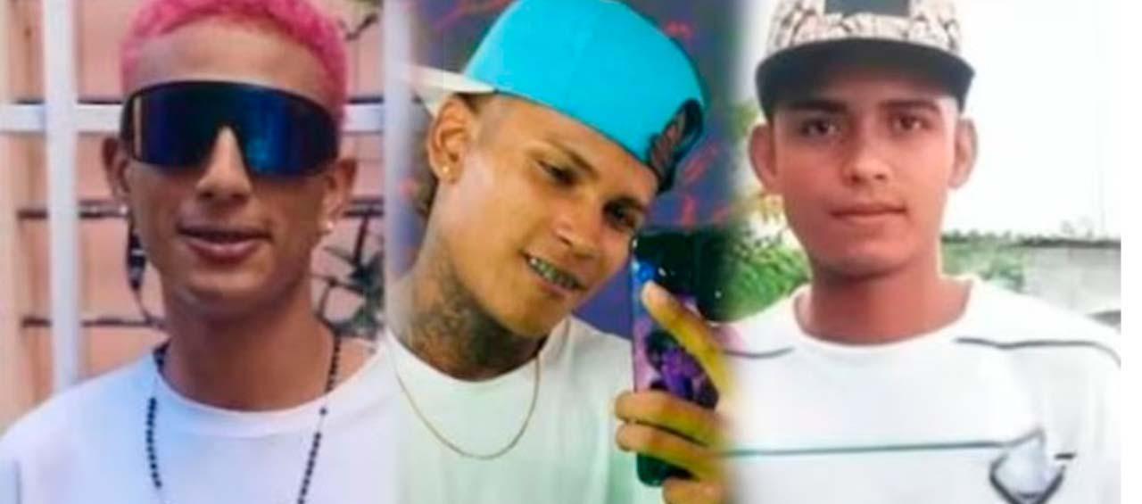 Kevin David Burgos Rodríguez, Aly David Suárez y Anderson David Torres.