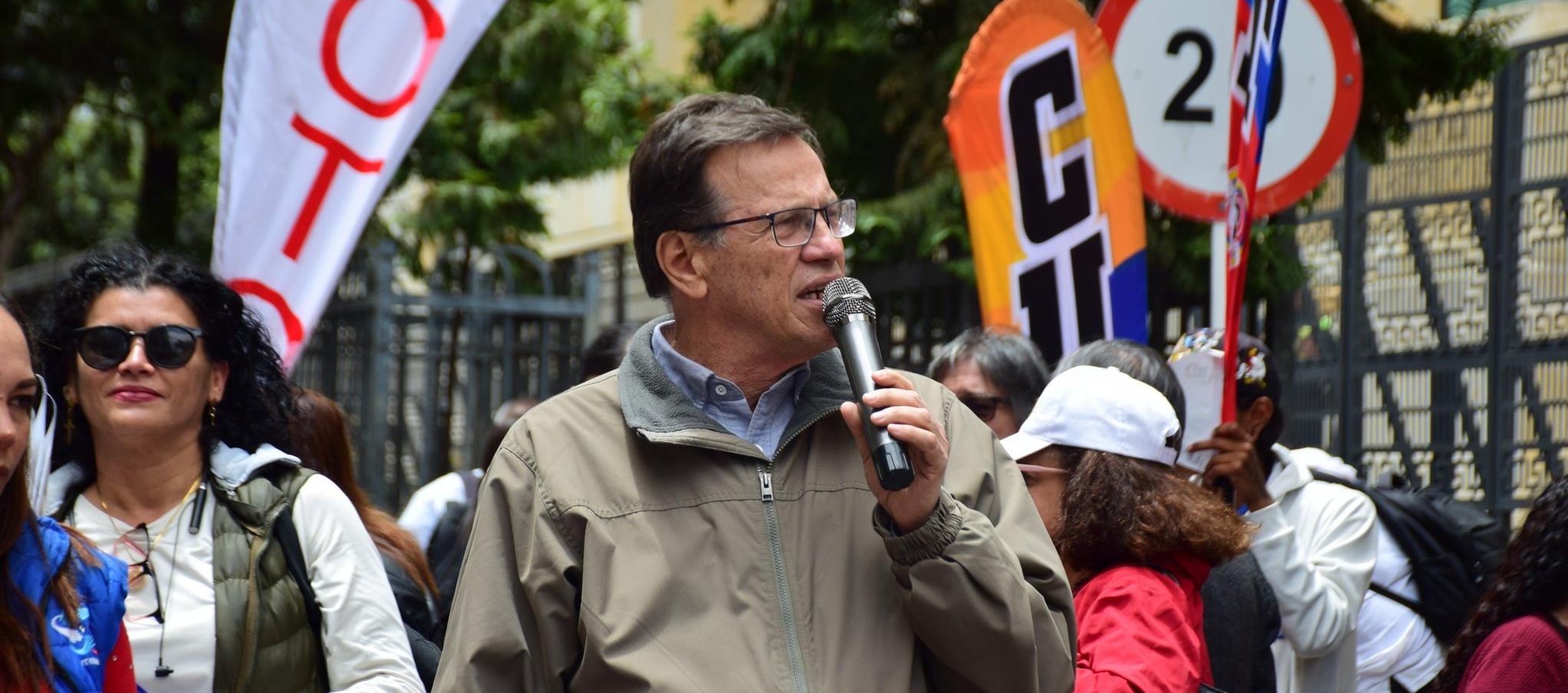 Fabio Arias Giraldo, presidente de la CUT. 