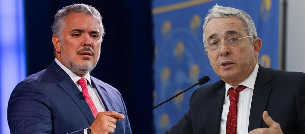 Iván Duque y Álvaro Uribe Vélez.