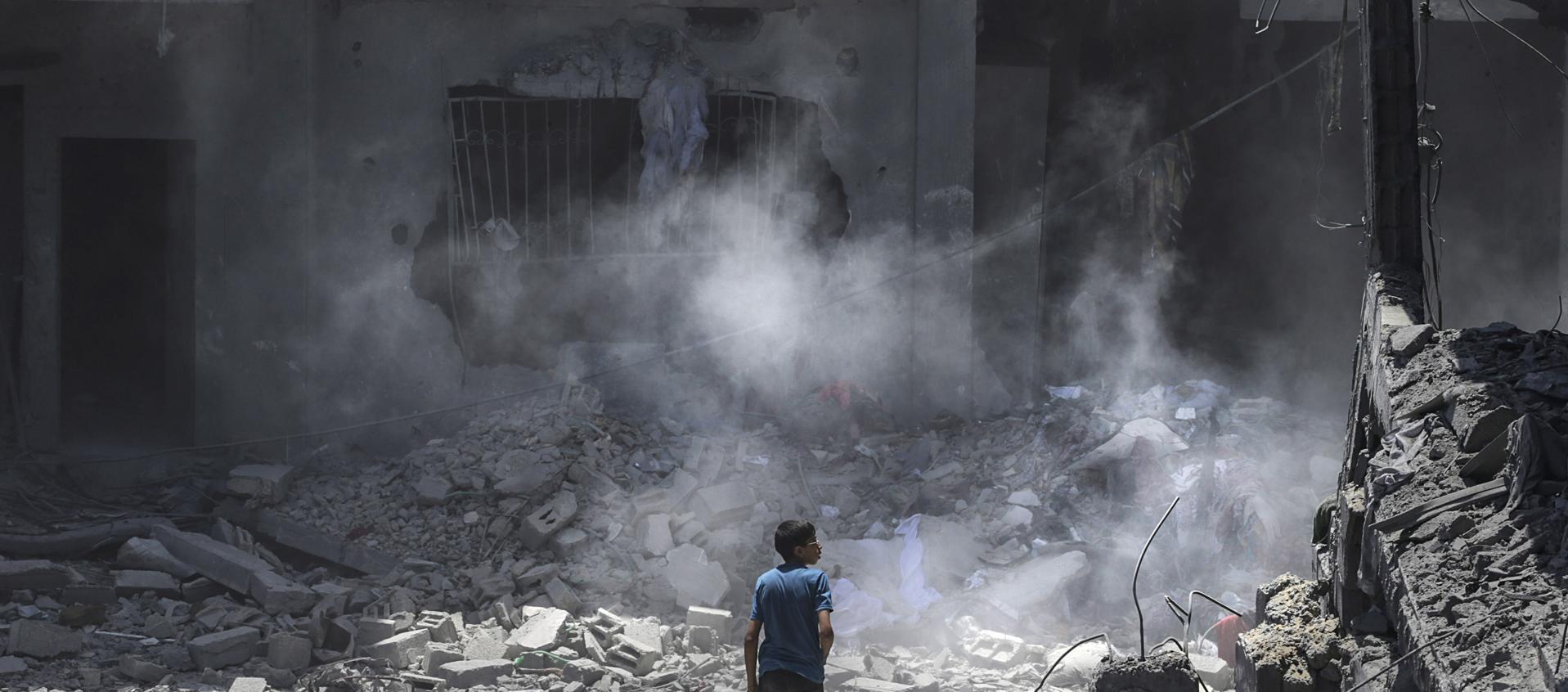 Destrucción en Gaza por los ataques de Israel.