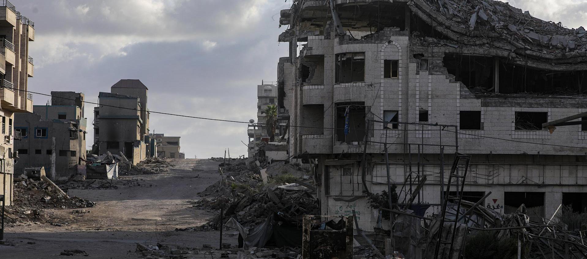 Destrucción en Gaza.