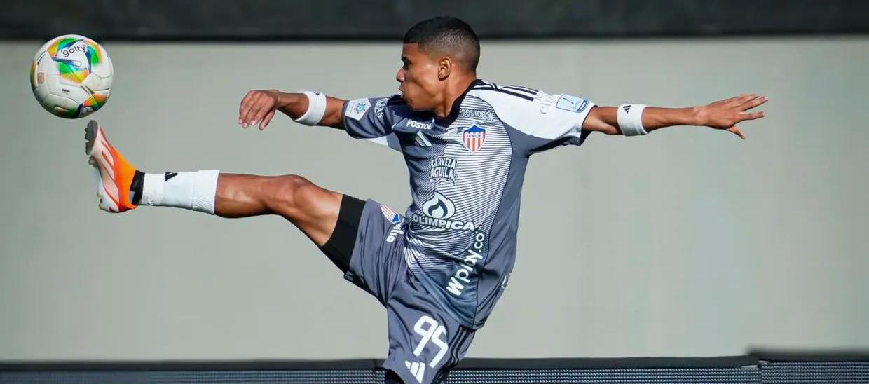 José Enamorado, autor del gol de la victoria de Junior sobre América, por la Copa Colombia.