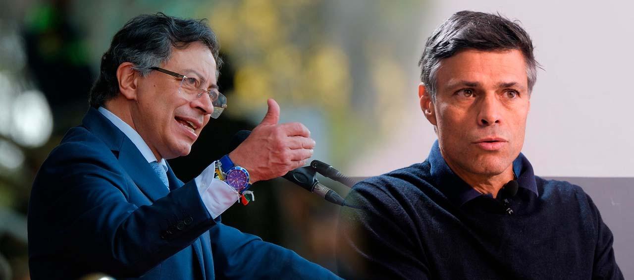 El Presidente Petro y Leopoldo López.