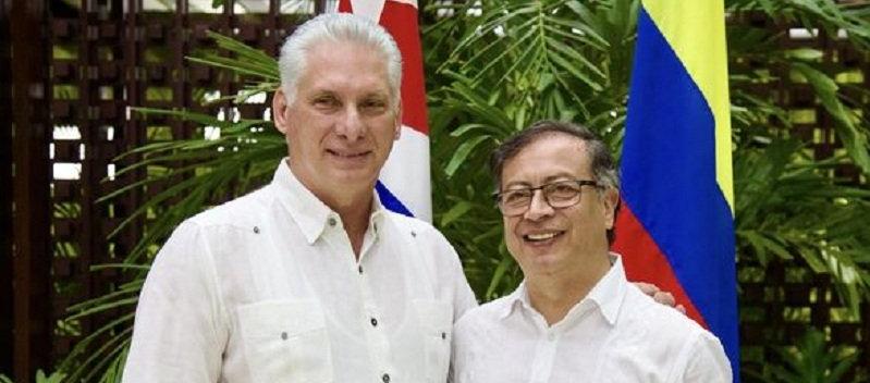 Presidentes Díaz-Canel y Gustavo Petro